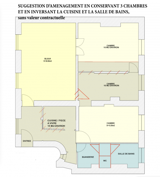 REAMENAGEMENT 3 CHAMBRES