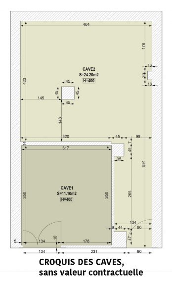 Plan Caves 11 rue Tronchet COULEUR