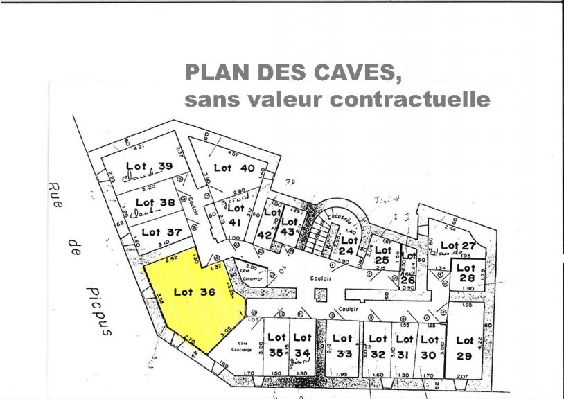 PLAN DES CAVES COULEUR